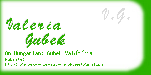 valeria gubek business card